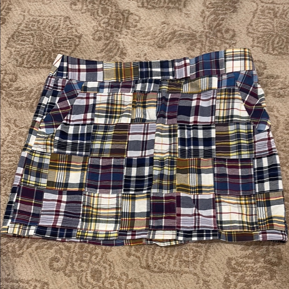 J. Crew Blue and White Mini Pencil Skirt